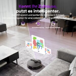 MONSGA Saugroboter mit Wischfunktion und LiDAR