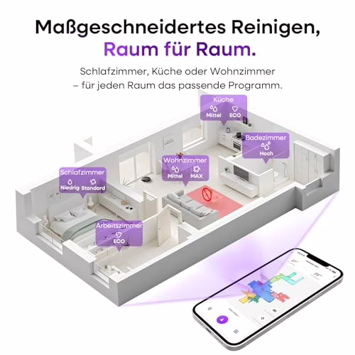 MONSGA Saugroboter mit Wischfunktion und LiDAR
