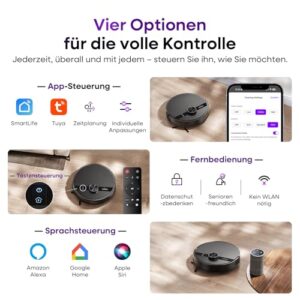 MONSGA Saugroboter mit Wischfunktion und LiDAR