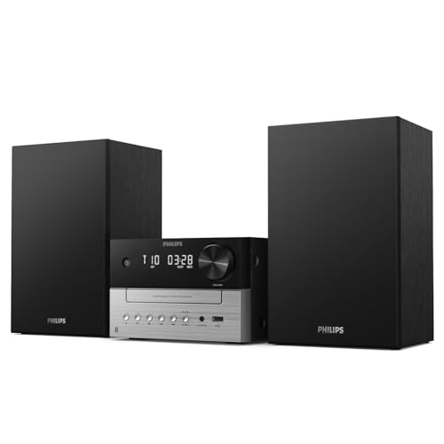 Philips TAM3505M2 Hi Fi Mikromusik-Anlage, Bluetooth-fähig, CD-Player, USB, Auracast FM und DAB-Radio, 85% PCR-Material