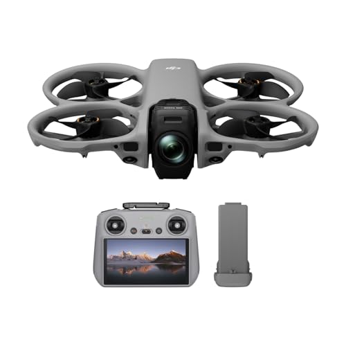 DJI Avata 360 (RC 2), 360°-Drohne mit 1-Zoll-8K-360°-Imaging für FPV- und Luftaufnahmen, 360°-Kameradrohne mit Propellerschutz. Enthält die RC 2 mit integriertem Display für präzise Steuerung.