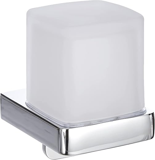 EMCO Trend Seifenspender für Flüssigseifen, Glas, Inhalt, Badaccessoires, Wandmontage Chrom Einhand Seifenspender