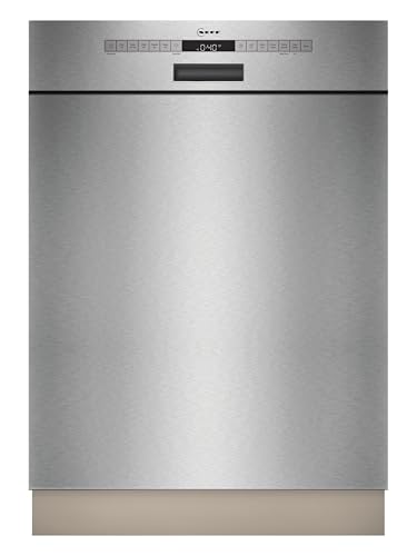 NEFF S125ECS15E, N 50, Smarter Unterbau Geschirrspüler 60 cm, Spülmaschine Made in Germany, Besteckschublade, sehr leise, Open Dry, starke Reinigung mit Chef 70°C, Aqua Stop, Gebürsteter Stahl