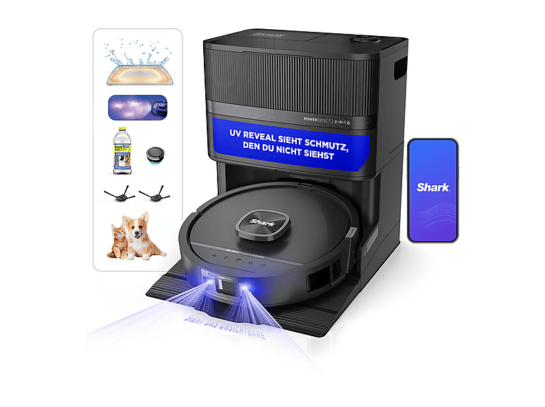 SHARK RV3000XEEU PowerDetect UV Reveal 2-in-1 Roboter