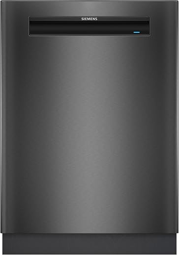 Siemens SN15EC06CS iQ500 Unterbau Geschirrspüler 60 cm, Made in Germany, Besteckschublade, smartStart, varioSpeed Plus, automatische Türöffnung, aquaStop, Anti-Fingerprint, Gebürsteter schwarzer Stahl