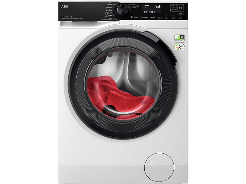 AEG LR8E75495 Serie 8000 PowerCare mit Vormisch-Technologie Waschmaschine (9 kg, 1351 U/Min., A)