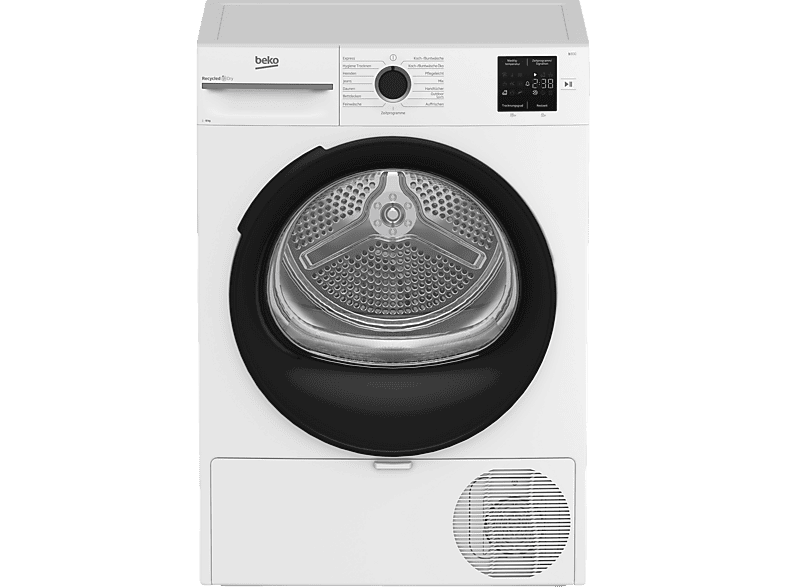 BEKO BMS3T382CW Wärmepumpentrockner (8 kg, C, Weiß)