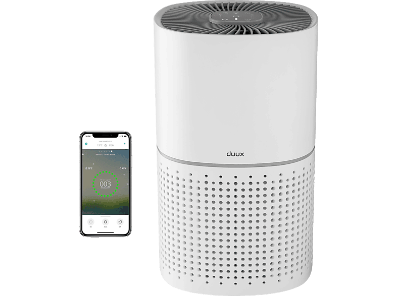 DUUX DYPU07 Bright Smart Luftreiniger Weiß (55 Watt, Raumgröße: 27 m², HEPA+Aktivkohlefilter)