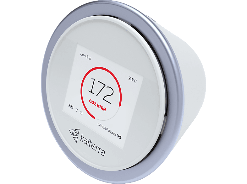 KAITERRA LE-201 Egg+ CO 2 Luftmessgrät Silber/Grau (2,5 Watt, Raumgröße: 0 m³, K.A.)