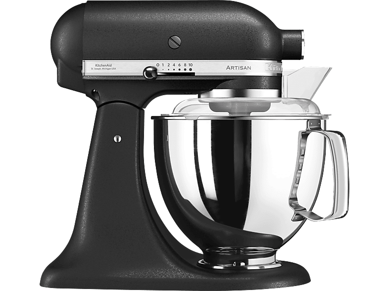 KITCHENAID 5KSM175PSEBK Artisan Küchenmaschine Gusseisen Schwarz (Rührschüsselkapazität: 4,8 l, 300 Watt)