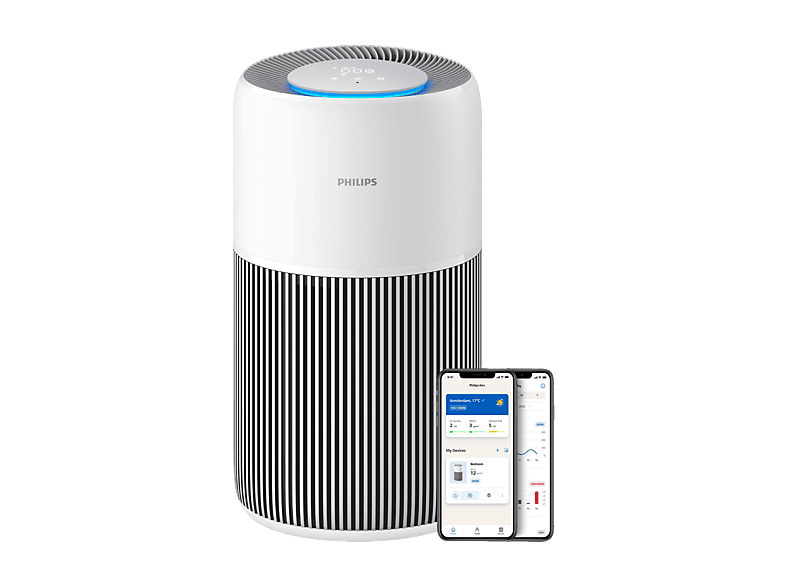 PHILIPS AC2220/10 PureProctect Quiet 2200 Series Luftreiniger Arktisweiß (28 Watt, Raumgröße: 109 m², HEPA-, Aktivkohle-, Vorfilter)