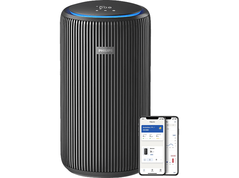 PHILIPS AC3221/13 PureProctect 3200 Series intelligenter Luftreiniger Anthrazit (36 Watt, Raumgröße: 135 m², HEPA-, Aktivkohle-, Vorfilter)