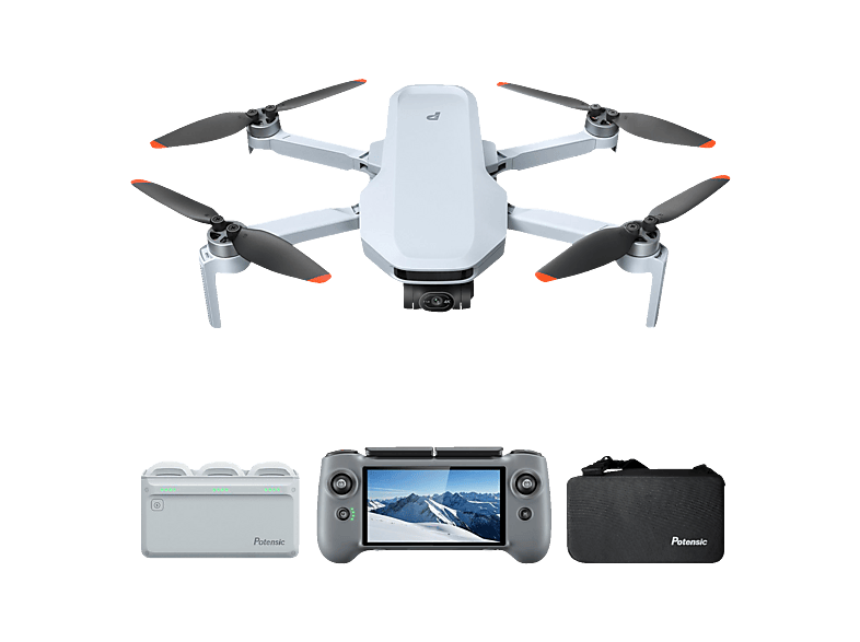 POTENSIC ATOM 2 Screen Remote Fly More Combo (EU/US/UK) Drohne mit Kamera, Grau