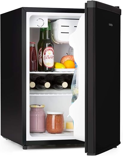 Klarstein Kühlschrank, Mini-Kühlschrank für Getränke, mit Gefrierfach Klein, Kleiner Lautlos, Skincare Fridge, Camping Minikühlschrank für Zimmer, Büro 0-10°C, 65L