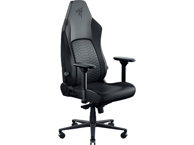 RAZER Iskur V2 NewGen - Ergonomischer m. atmungsaktivem Gen2 EPU-Leder Cooltouch Techn., Hyperflex Lordosenstütze, Schwarz Gaming Stuhl
