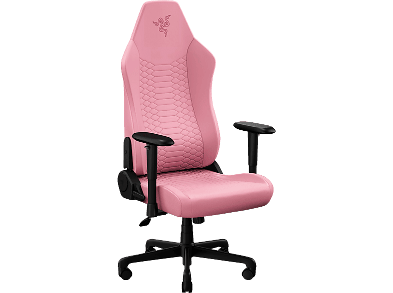 RAZER Iskur V2 NewGen - Ergonomischer m. atmungsaktivem Gen2 EPU-Leder Cooltouch Techn., Hyperflex Lordosenstütze, Rosa Gaming Stuhl