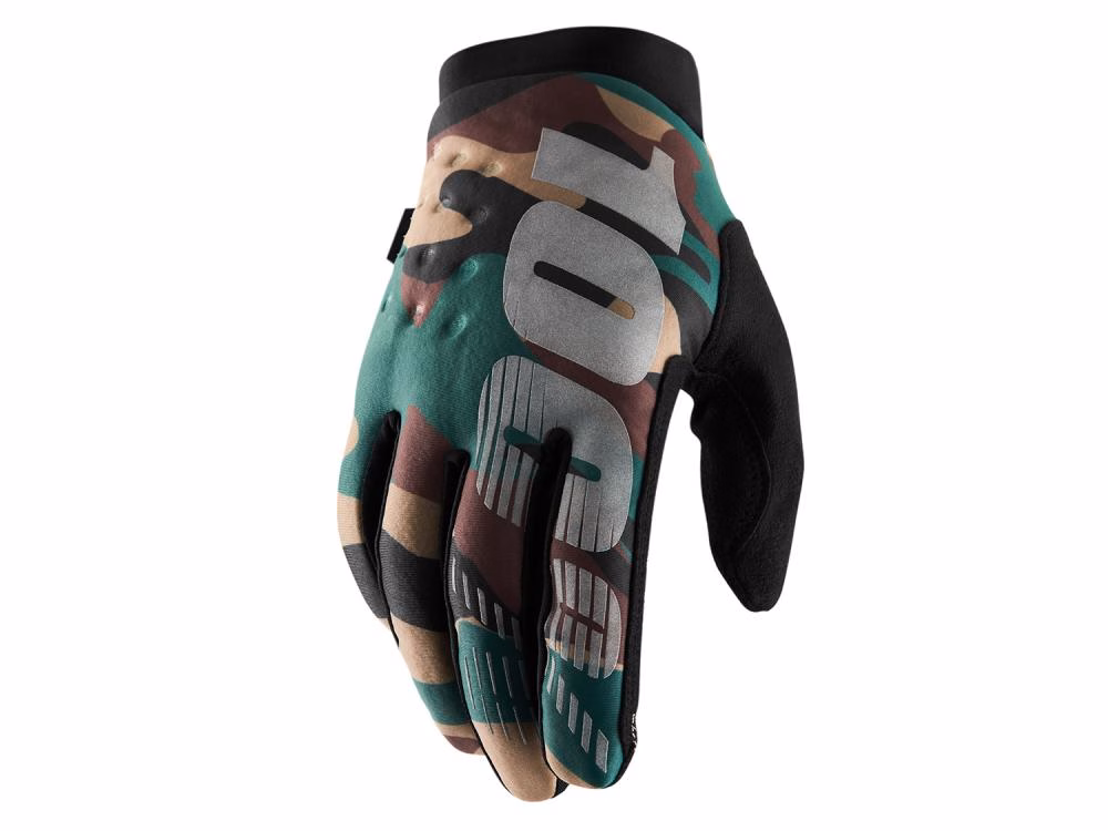 100% Brisker Cold Weather Glove M Camo Black - warmer MTB-Handschuh mit Direktgefühl