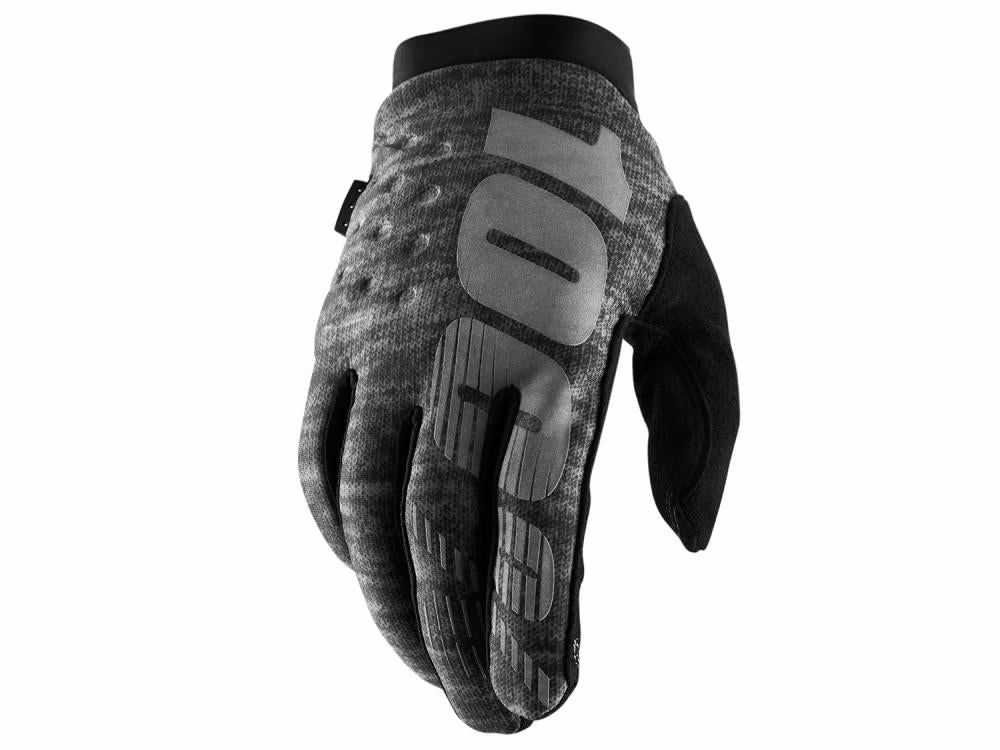 100% Brisker Cold Weather Glove XL Heather Grey - warmer MTB-Handschuh mit Top-Grip