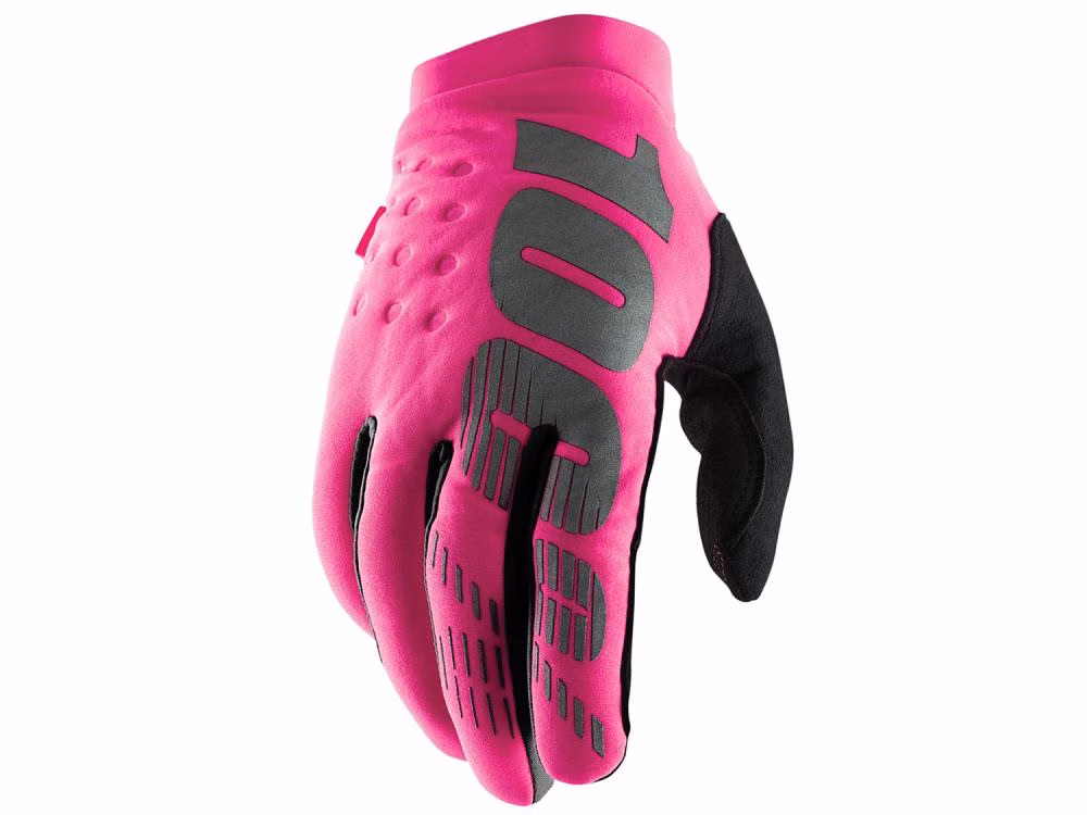 100% Brisker Women's Cold Weather Gloves M Neon Pink/Black - warmer MTB-Grip bei Kälte