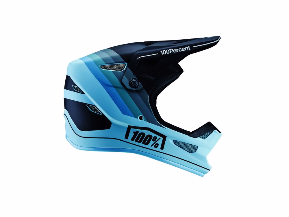 100% Status helmet XL Decline Grey - leichter Fullface-Helm mit Top-Schutz