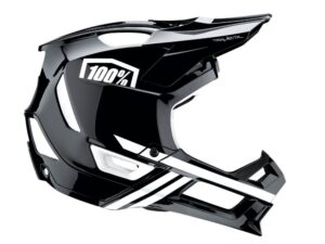 100% Trajecta helmet w/Fidlock XL black/white - leichter Fullface-Helm mit Top-Schutz