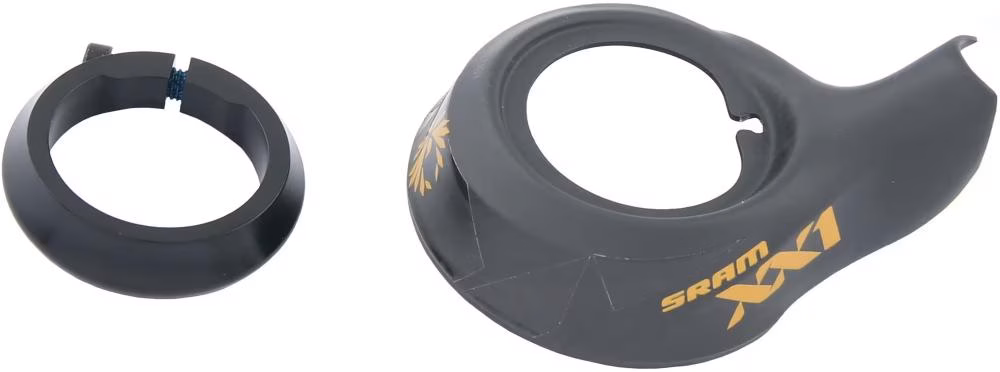 Abdeckung/Klemme Drehgriffschalter SRAM XX1 Eagle, gold, rechts, 1 Stück