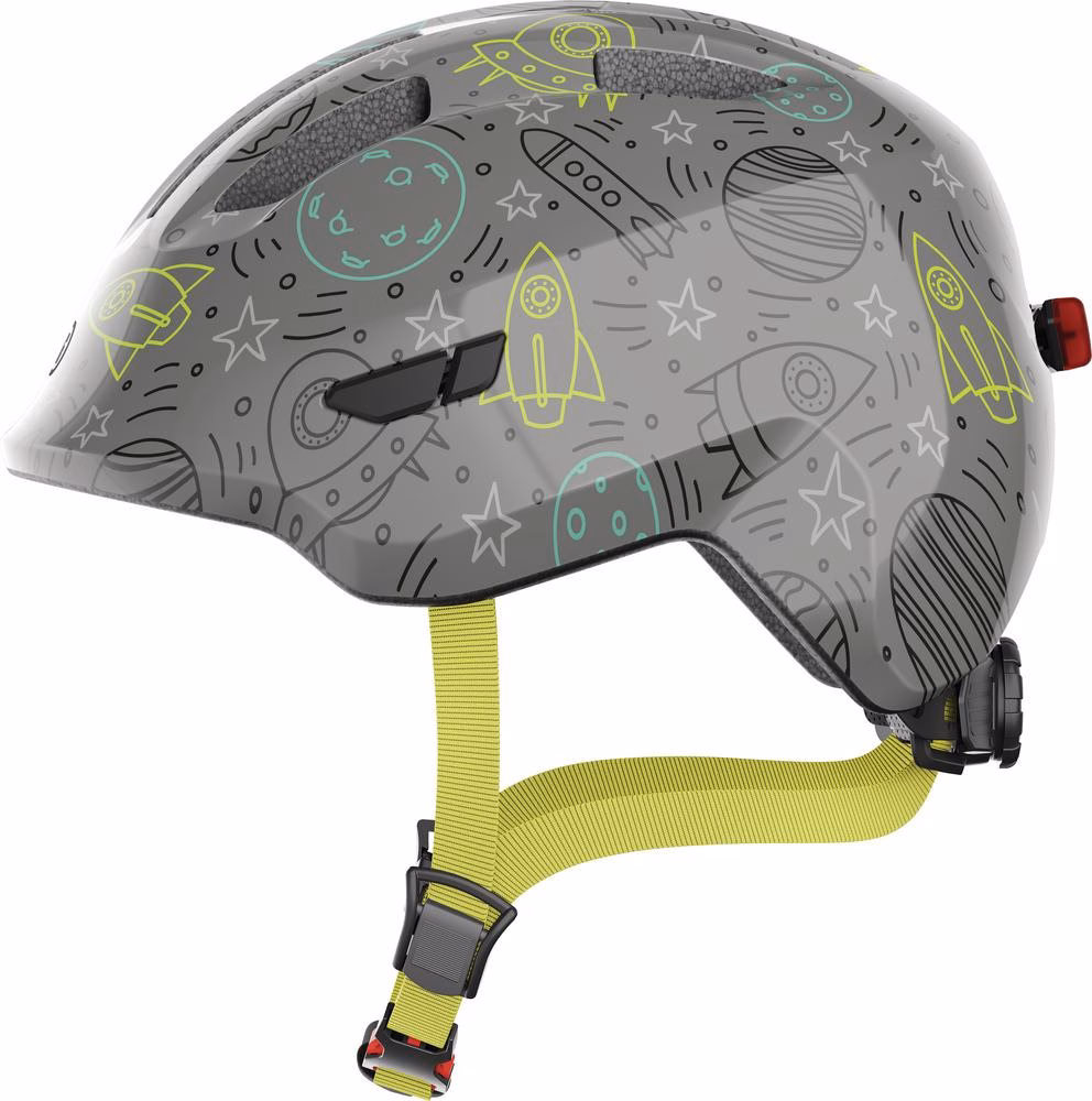 Abus Kinderhelm Smiley 3.0 LED grey space S 45 bis 50cm