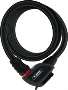 ABUS Phantom 8950/180 TexKF Mini Spiralkabelschloss - 12 mm Ø, 180 cm, Sicherheitslevel 5, inkl. Halter