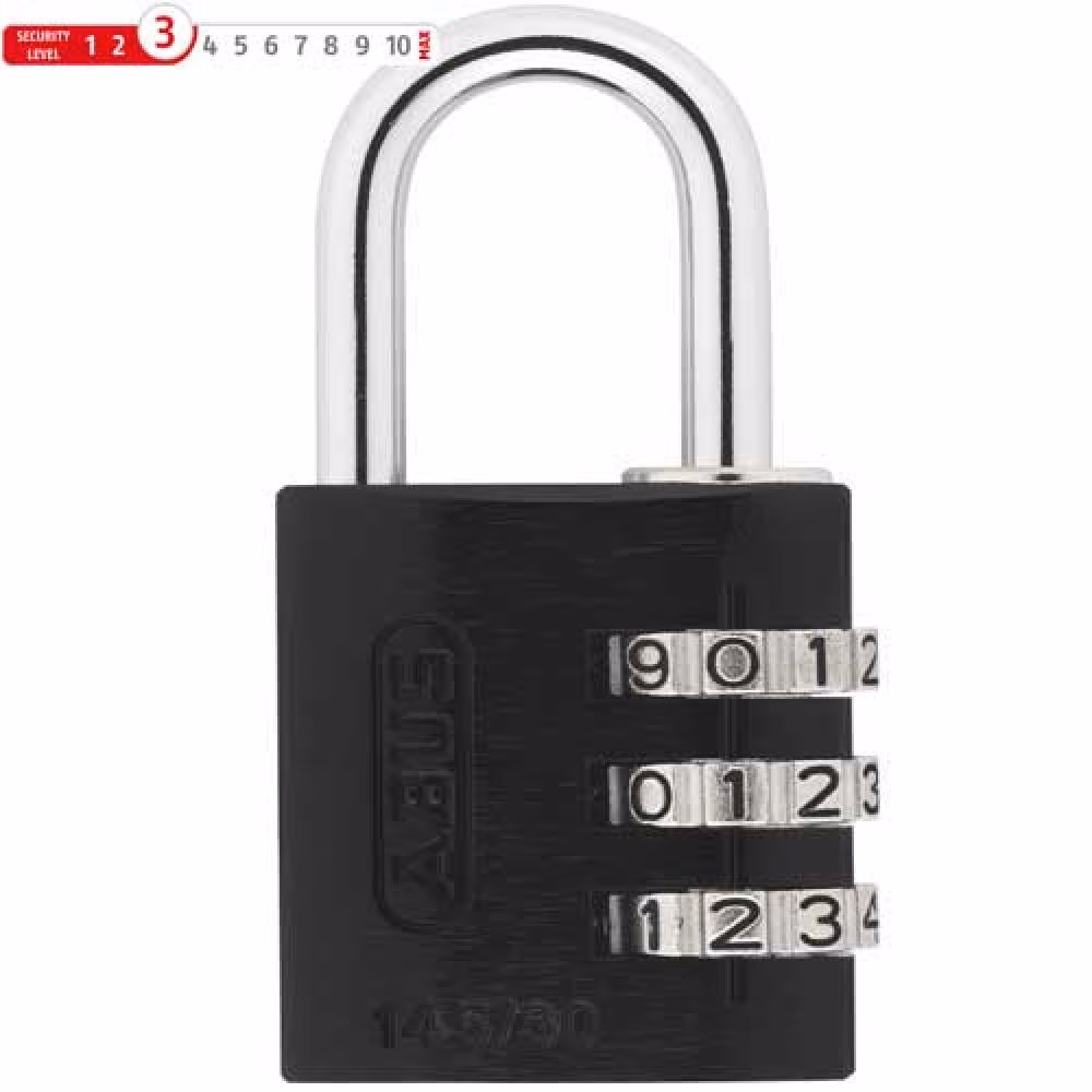 Abus Vorhängeschloss 145/30 Zahlenschloss schwarz