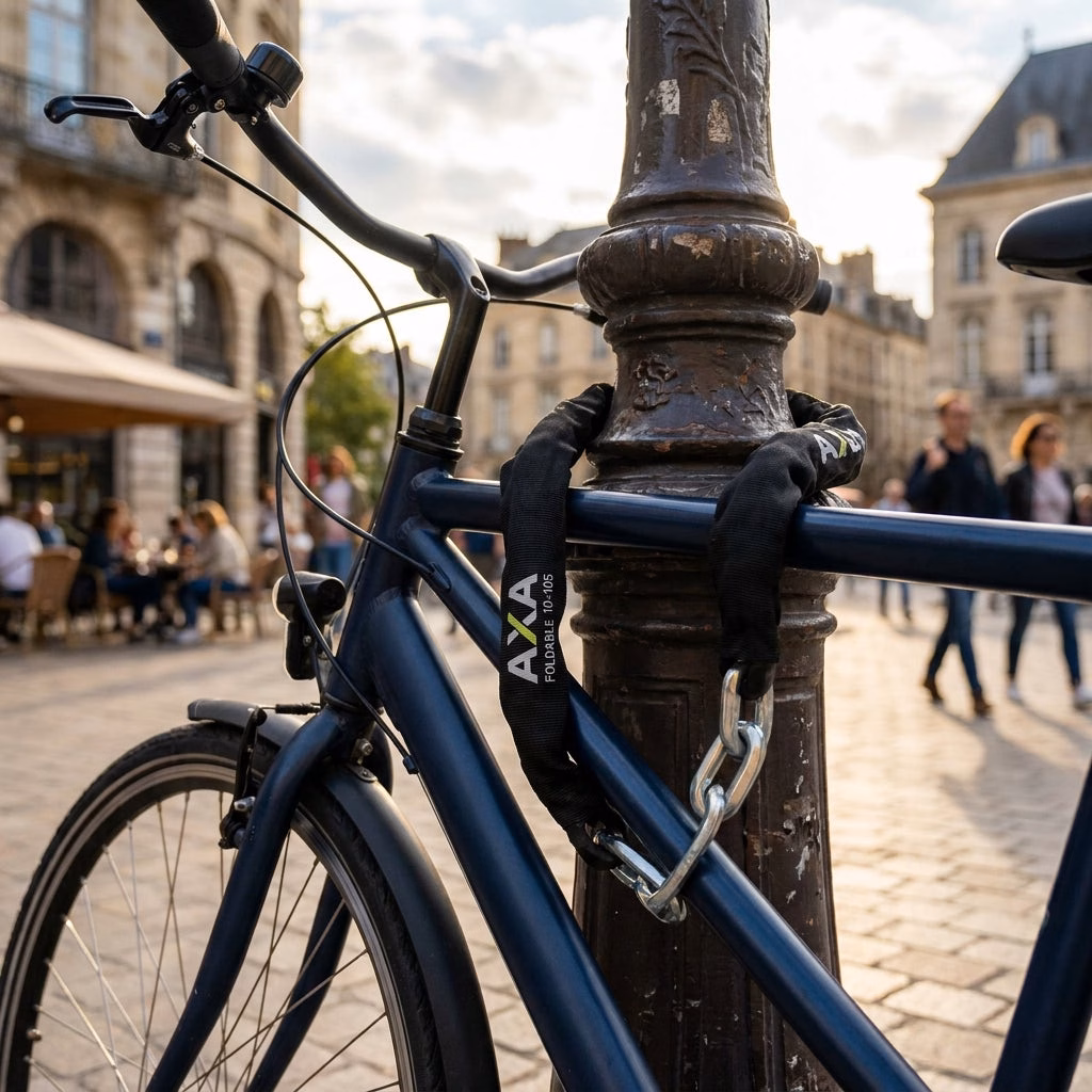 AXA Faltschloss Foldable 10 - 105 Größe 10 - flexibles, sicheres Fahrradschloss
