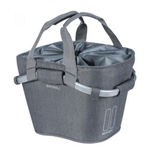 Basil City Tasche Classic CarryAll Front grey melee abnehmbar oh Halt 28x37x26cm