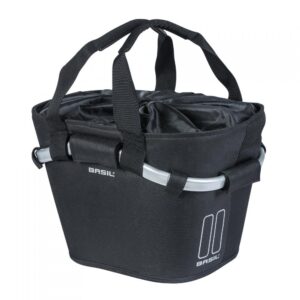 Basil City Tasche Classic CarryAll Front schwarz abnehmbar oh Halt 28x37x26cm