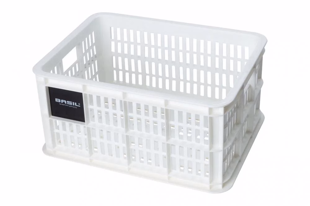 Basil Crate S Fahrradkiste 17,5 l - Weiß, recycelt