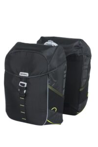 Basil Doppelpacktasche Miles black lime wasserdicht Größe 34x17x43cm 34l