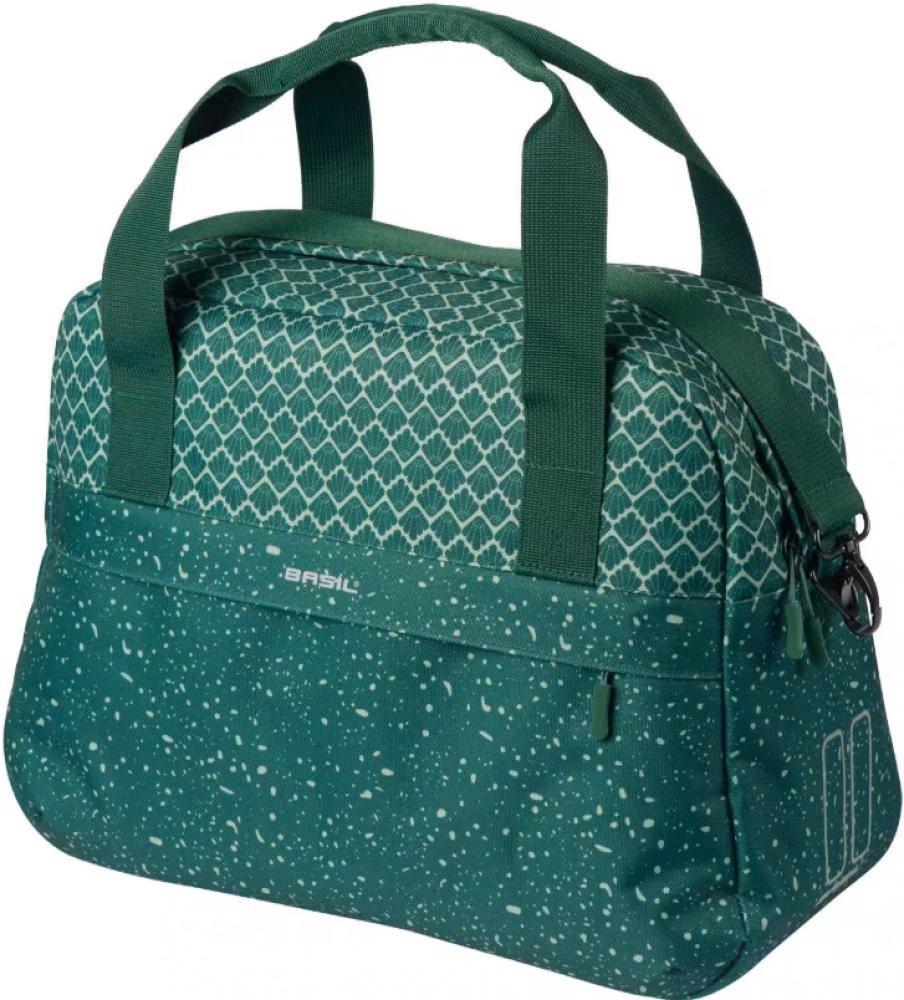 Basil Flair Schultertasche 18 Liter - grün  wasserabweisend - Hook-On System - reflektierend - recyceltes Polyester