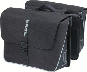 Basil Forte Doppeltasche 55 Liter schwarz - MIK System, wasserabweisend, stabile Trägerplatten
