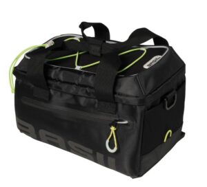 Basil Gepäckträgertasche Miles black lime wasserdicht 7l