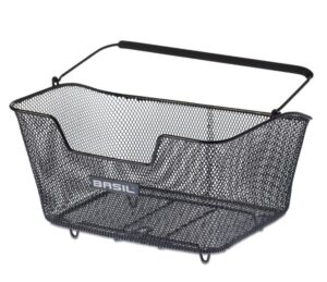 Basil Hinterradkorb Base M Stahl 29x41x21cm schwarz engmaschig