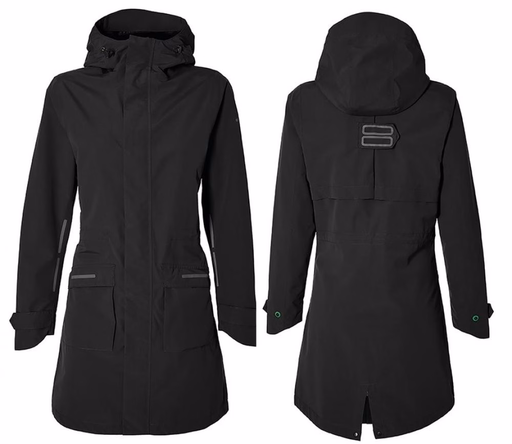 Basil Regenparka Mosse Women Jet Black M - Bekleidung