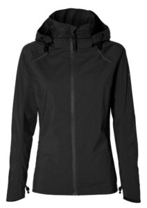 Basil Skane Damen Regenjacke schwarz XL - wasserdicht & atmungsaktiv (10.000 WP/MVP) - T-Fabric mit DWR-Beschichtung