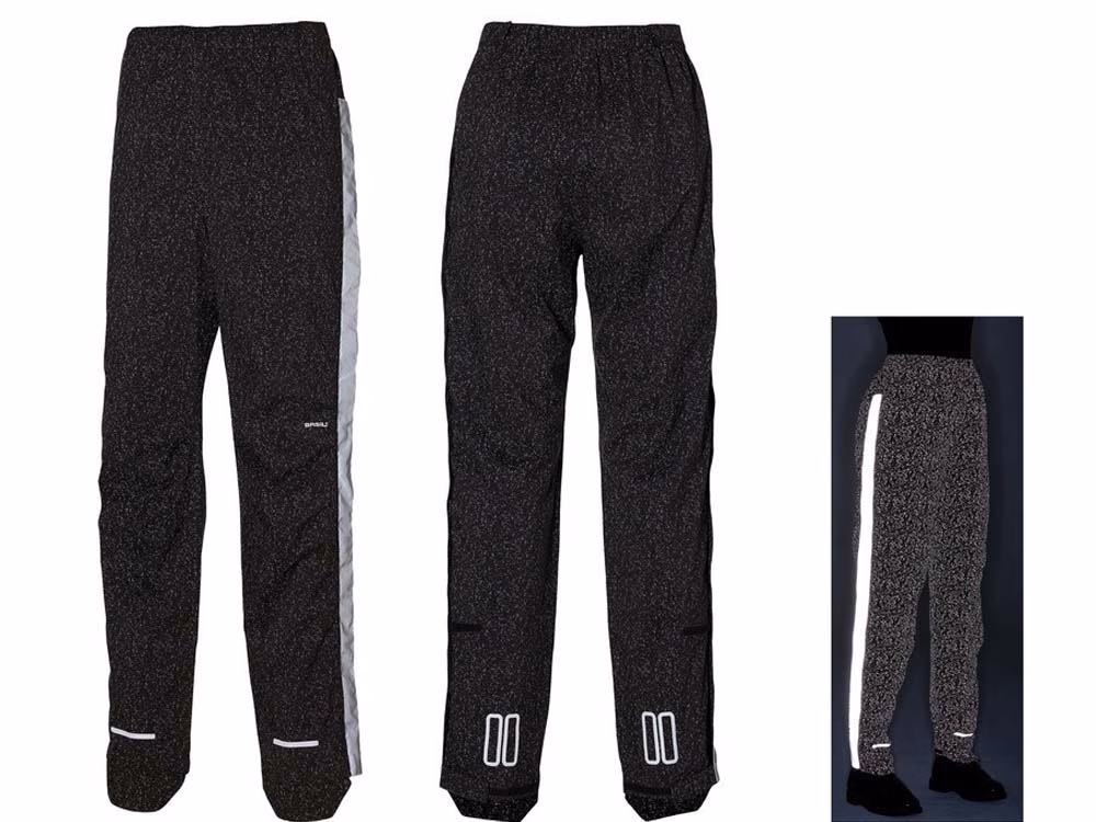 Basil Skane HiVis Regenhose Damen (schwarz) Größe:L
