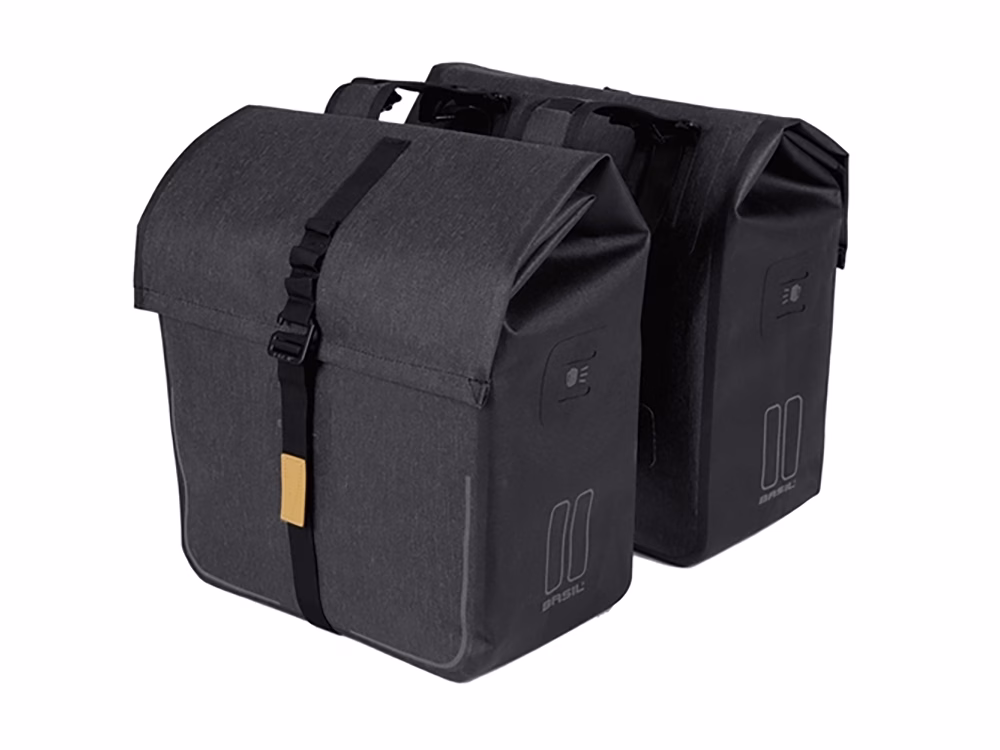 Basil Urban Dry Doppeltasche (50 Liter | grau)