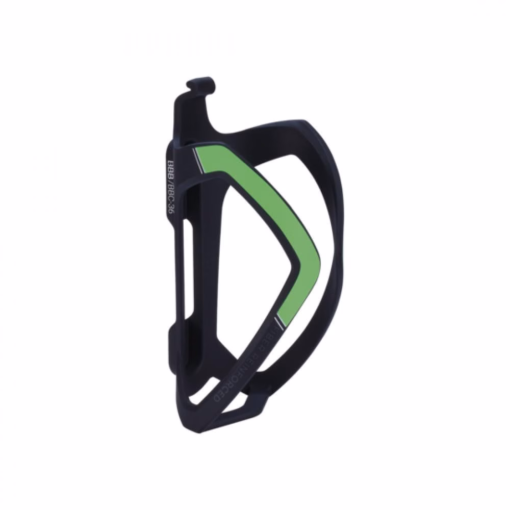 BBB Cycling BBB Flasschenhalter FlexCage matt schwarz/grün One Size matt - leichter, flexibler Flaschenhalt