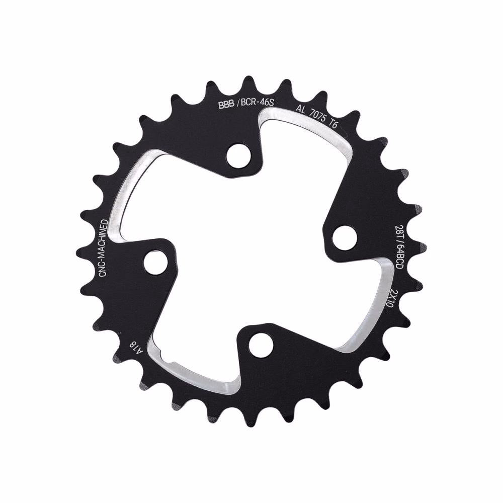 BBB Cycling BBB Kettenblatt MTBGear comp. 2x10 24T/64mm anthrazit - präziser Antrieb für MTB