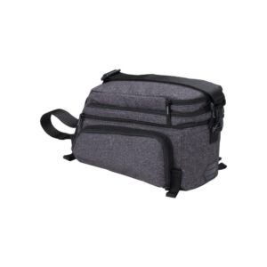 BBB Cycling Gepäckträgertasche CarrierPack Grau Mischung 6,5+5 L - flexible Stauraumerweiterung