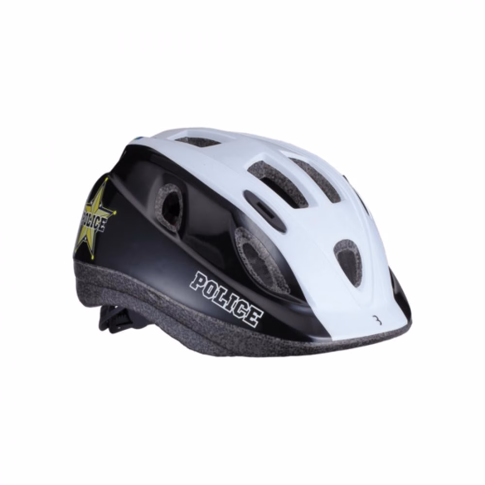 BBB Cycling Helme Boogy polizei S - Kinder-Fahrradhelm im Polizei-Design für mehr Sicherheit