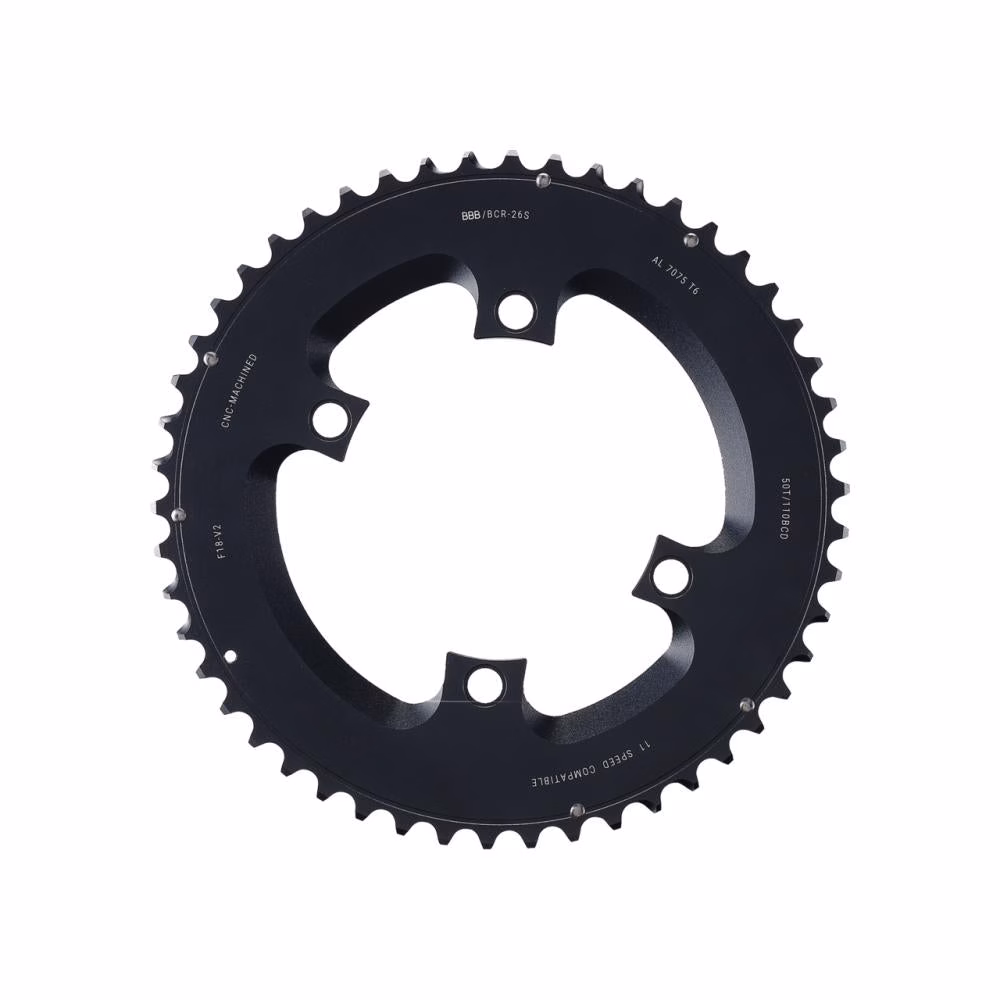 BBB Cycling Kettenblatt ElevenGear 48T/110mm anthrazit 48T 110mm - präziser Antrieb für Rennräder