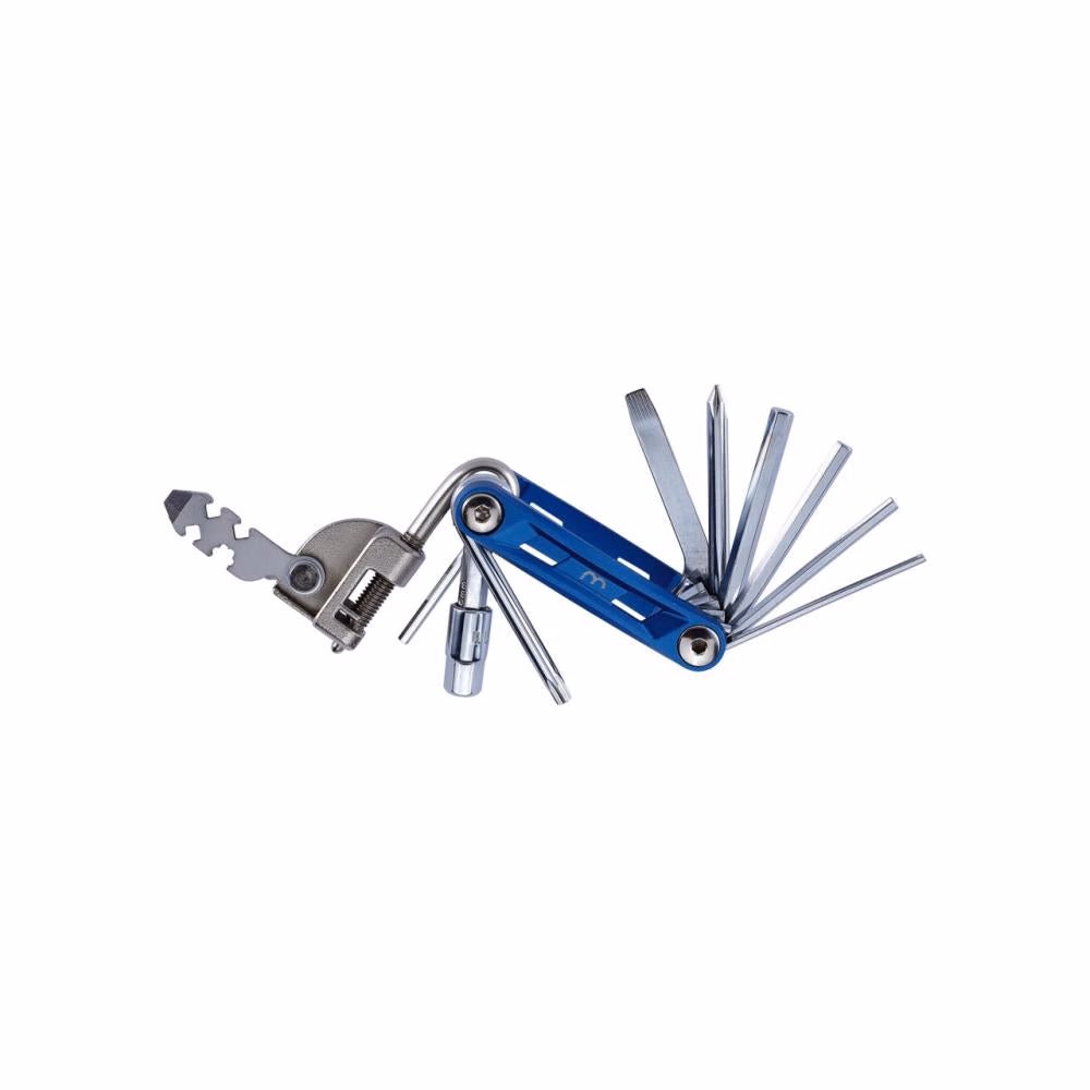 BBB Cycling Werkzeugkit PrimeFold L blau/silber L blau - kompaktes Multitool für unterwegs