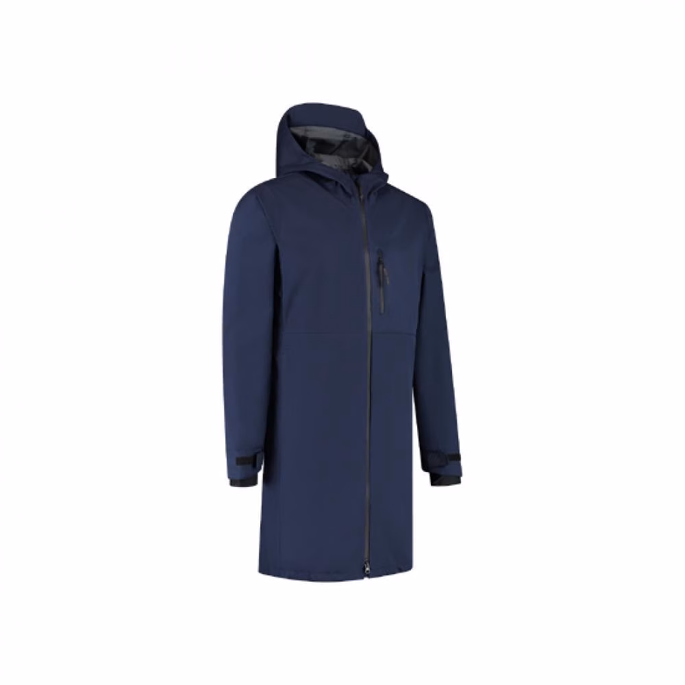 BBB Regenjacke Rainshield Parka XXXL dunkelblau, wasserdicht, atmungsaktiv, winddicht, lange Passform für maximalen Schutz beim Radfahren