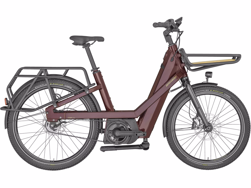 Bergamont E-Cargoville Bakery Elite | E-Lastenrad | 26" | 625Wh Bosch | bonbonrot Größe: 50 cm